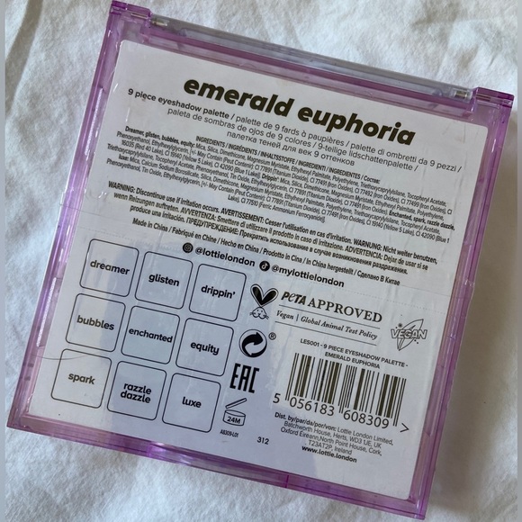 TWO Lottie London Eyeshadow Palettes Available- Both Emerald Euphoria W/9 Shades - Picture 6 of 7